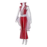 Womens Mamma Mia Cosplay Jumpsuit 1970s Dancing Disco Costume (L, Rose)