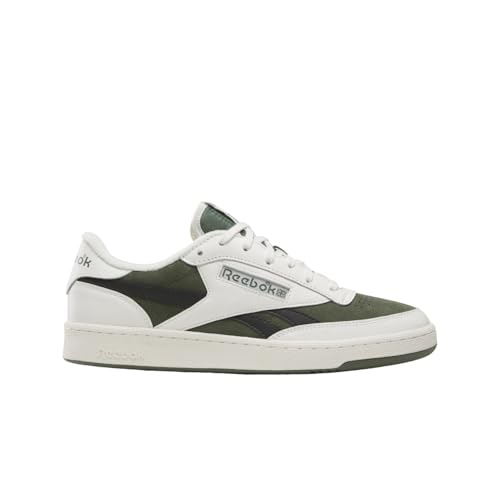 Reebok Unisex Club C Revenge Vintage II Sneaker, Chalk/Breakaway Green/Washed Black, 6.5 US Men