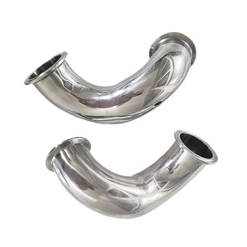 1pc 3/4" 1”1.5”19mm-51mm Pipe OD 3/4“ 1.5” 2“ Tri Clamp Ferrule OD 180 Degree Elbow Pipe Fitting Stainless Steel 304(25mm x ferrule 50.5)