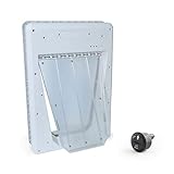 PetSafe Never Rust Electronic Smart Pet Door, Collar Activated Doggie Door, Electronic with Programmable Selective Entry, Electric with Collar Sensor (White - Large)
