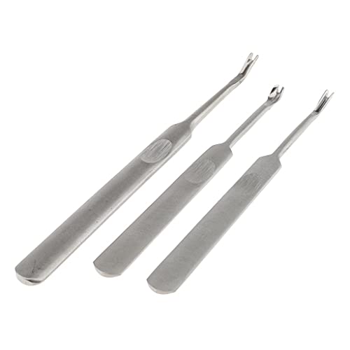 pistro 3Pcs Stainless Steel U V Shaped Stitching Groover Skiving Edge Leathercraft