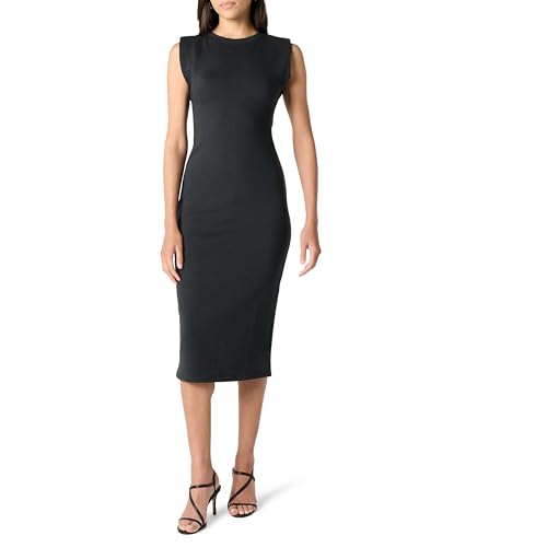The Drop Women’s Stretch Limo Padded Shoulder Knit Dress, M