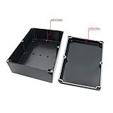 LeMotech ABS Plastic Electrical Project Case Power Junction Box, Project Box Black 10.4" x 7.2" x 3.7" (263 x 182 x 95 mm)(Pack of 1)