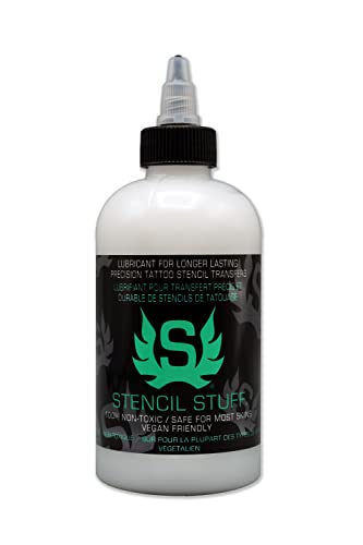 Stencil Stuff Tattoo Stencil Transfer Gel – 8oz Tattoo Stencil Transfer Solution – Vegan-Friendly Stencil Gel – Fast-Drying and Long-Lasting – Clean and Easy Application