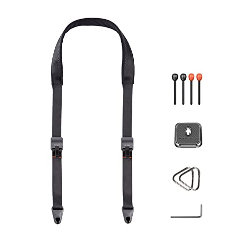 PGYTECH 1.8" Wide Camera Shoulder Strap with Quick Release Plate Wide Camera Neck Straps Long for Photographers Adjustable for DSLR SLR (Night Black)