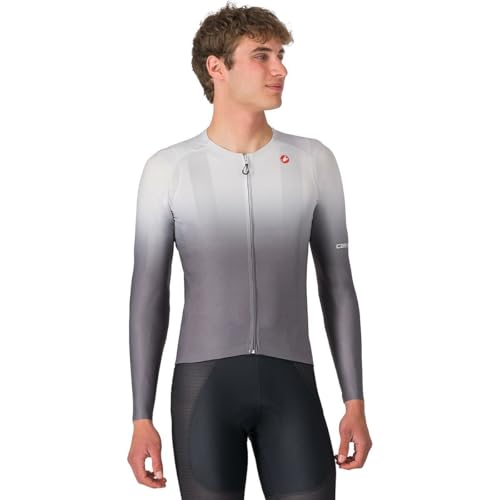 CASTELLI UPF Long-Sleeve Jersey - Men's, Silver Gray, XL