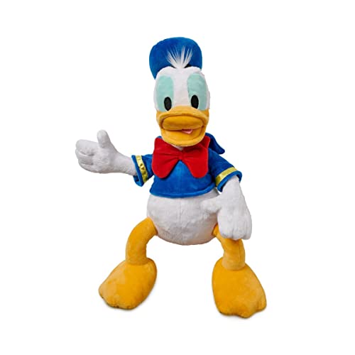 DISNEY STORE Official Donald Duck Medium Soft Toy for Kids, Cuddly Character with Fuzzy Texture and Embroidered Details, Disney Plushy Suitable for All Ages.