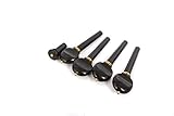 WUQIMUSC 1Set Violin Parts Ebony wood peg chinrest tailpiece Endpin Violin Accessories (ebony-brass-parts)