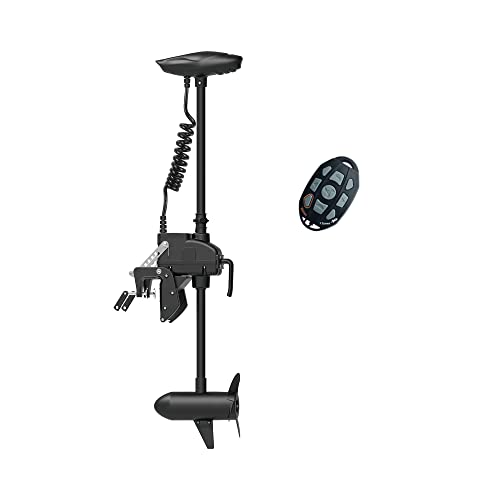 AQUOS Haswing Cayman T 12V 55LBS 39 inch Electric Transom Trolling Motor with Remote Control in Freshwater and Saltwater