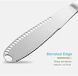 Lazooy 5 Pack Butter Spreader Knife with Holes Butter Knives & Picks Stainless-Steel Butterknives Silverware Table Dinner Knifes for Cold Butter Dessert Meat