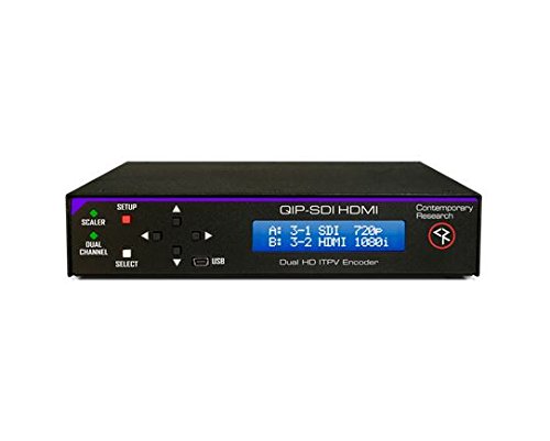 Contemporary Research QIP-SDI HDMI IPTV Encoder with H.264 - HD-SDI/HDMI/Composite/Analog Stereo/SPDIF Inputs