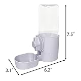 Rabbit Water Bottle 17 OZ Bunny Hanging Water Fountain Automatic Guinea Pig Water Dispenser No Leak Drinking Feeder for Bunny Chinchilla Hamsters Cat Dog Small Animals(Grey)