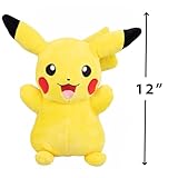 Pokemon 12" Large Pikachu Plush - Officially Licensed - Generation One Figure - Authentic Soft Stuffed Animal Toy - Easter Basket Stuffer Gift for Kids, Boys, Girls - 2+