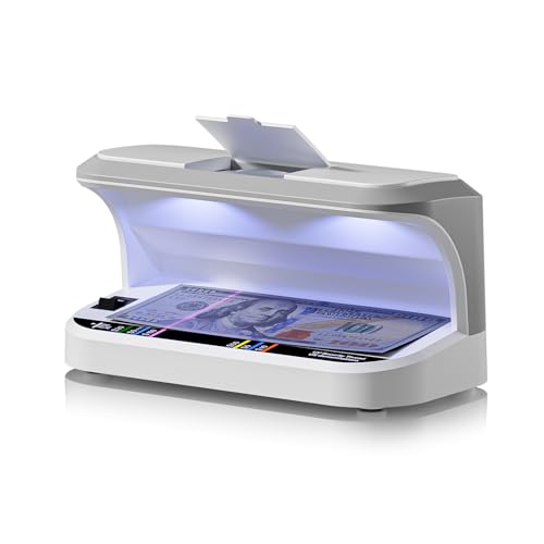 AROHANI Portable Counterfeit Bill Detector with 8X Magnifying, 2 LED UV Light, Large Watermark Area for Money, IDs and Credit Cards