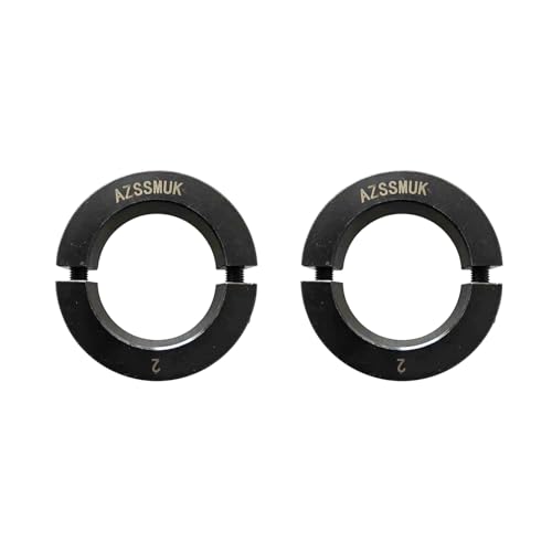 AZSSMUK Shaft Collar Bore 2'' Double Split Black Oxide Set Screw Durable Shaft Collars Suitable for Machinery and Industrial Use 2 Pieces