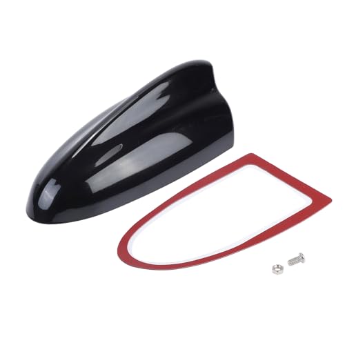 VekAuto Shark Fin Antenna Cover, AM/FM Signal Roof Aerial Universal for Car Auto SUV Truck Offroad ABS Material with Adhesive Base Pearlescent Black