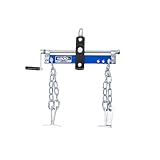 K Tool International XD62115 Automotive Engine Crane Sling for Garages, Repair Shops, and DIY, 1,500 lbs. Capacity, Hand Crank, Bearing Mounted Drive Screw, (4) Mounting Chains/Brackets