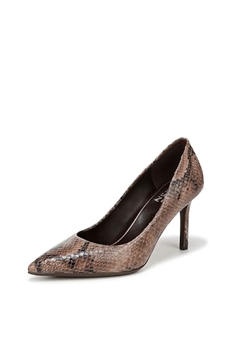 Naturalizer Womens Anna Pointed Toe Pump Warm Taupe Snake 8.5 M