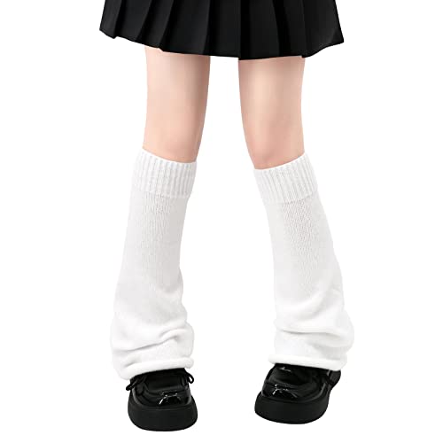 Leg Warmers Y2K White Leg Warmers for Girls Leg Warmer Kawaii Leg Warmer for Women Harajuku Kawaii Socks Ankle Warmers