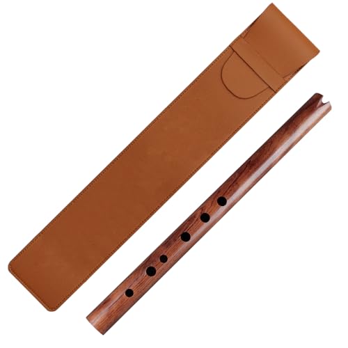 Handmade Natural Wood Quena Flute Wood Musical Instruments Wind Cultural 'Andean Tradition' (Red)