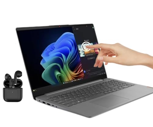 Lenovo 15.6" Touchscreen Laptop for Home or Work, Wireless Earbuds, 40GB RAM, 512GB SSD, Intel Core i3, Full HD Display, USB-C, Wi-Fi, Bluetooth, Windows 11 Pro, Business and Fun Ready