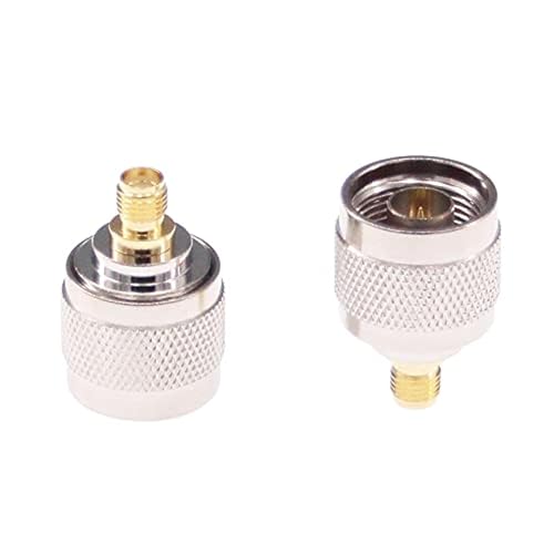 RFaha 2pcs N Male to SMA Female RF Coax Adapter N to SMA Coaxial Connector(F41-2)
