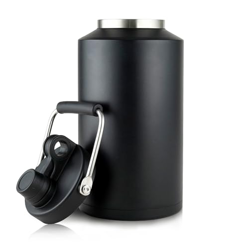 1 Gallon Water Jug Bottle Insulated, 128 oz Stainless Steel Water Bottle Wide Mouth Double Vacuum Dishwasher Safe BPA Free for Hot & Cold Drinks
