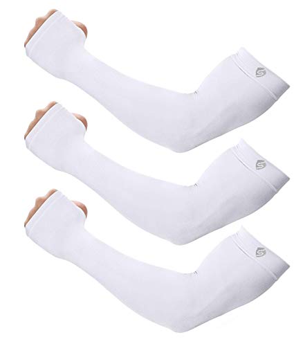 SHINYMOD UV Protection Cooling Arm Sleeves Compression UPF 50 Sun Sleeves for Men Women to Cover Arms with Thumb Holes