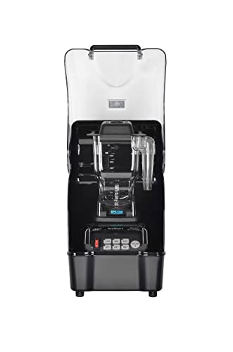 OmniBlend Omni-Q TM-800BQ Commercial Quiet Smoothie Blender, Full Sound Enclosure, 1.5 Liter BPA-Free Container, Self Cleaning, Heavy Duty 3 Speed (Black)