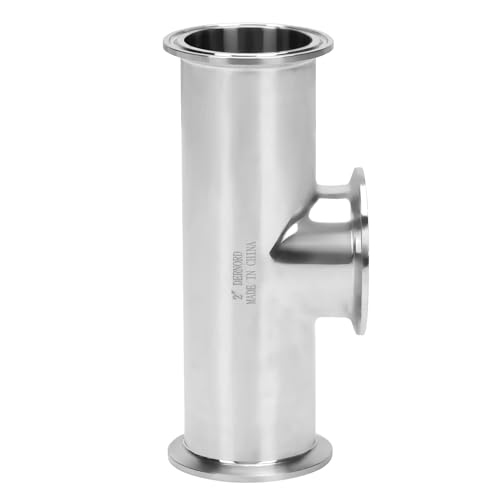 DERNORD 2 Inch Tri Clamp Tee 3 Way Instrument Tee Fittings Stainless Steel 304,51mm Pipe OD for Brewing System