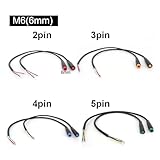 TakenE 6mm M6 2/3/4/5 Pin Core Male Female Julet Electric Ebike Butt Plug Power Cable Connector Waterprof Scooter Brake Signal Sensor (Color : 1 Pair, Size : 2P)