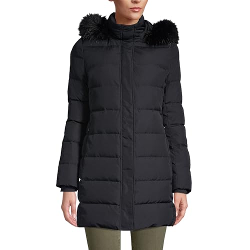 Lands' End Womens Down Winter Coat Black Plus 3x