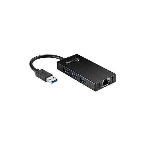 J5 Create KaiJet JUH470 USB 3.0 Gigabit Ethernet & 3-Port HUB, USB - External - 3 USB Port(s) - 1 Network (RJ-45) Port(s) - 3 USB 3.0 Port(s) - PC, Mac, Linux