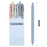 Ddaowanx Gel Pens, 0.5mm Fine Point Quick Dry Blue Ink Pens Retractable, Cute Colorful Barrel Smooth Writing Pen, Aesthetics Gifts for Women Men (6 Pcs-Blue Ink)