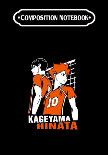 Composition Notebook: Kageyama Tobio and Hinata Shoyo - Kagehina Haikyuuz Graphic, Journal 6 x 9, 100 Page Blank Lined Paperback Journal/Notebook