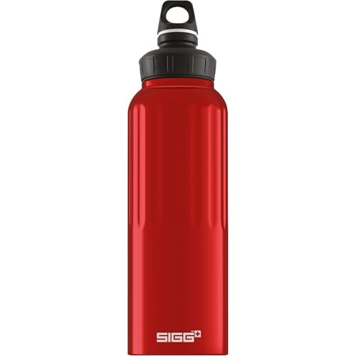 SIGG - Reusable Water Bottle - WMB Traveller Red 51 Oz - Made in Switzerland - Carbonated Drinks - Lightweight - Leak Proof - BPA-Free - Climate Neutral Certified - For Sports, Outdoor, Travel