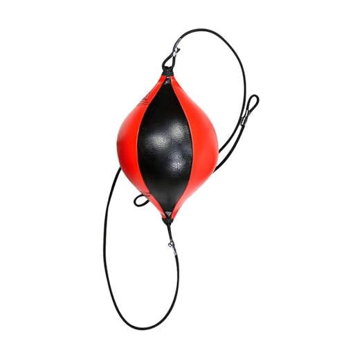Saluaqui Double End Punching Ball, PU Leather Speedbag Pear Hanging Speed Punching Bags Boxing Training Ball Equipment for Reaction Eye Coordination Training
