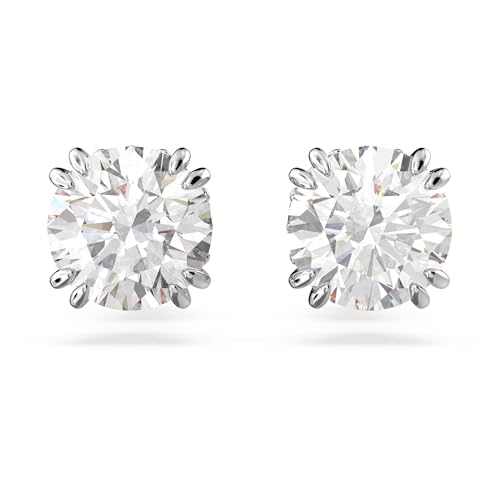 Swarovski Constella Pierced Stud Earrings, White Swarovski Crystals on a Rhodium Finish Setting, Part of the Swarovski Constella Collection