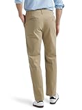 Lee Men's Extreme Motion Flat Front Regular Straight Pant Original Khaki 34W x 30L