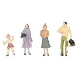 szzijia 100pcs 1:100 Painted Mixed Model People Figure Layout Standing Little People Figures Mini Architectural Plastic Figurines