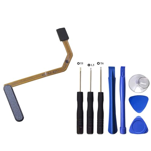 HQB-STAR Galaxy A15 5G SM-A156U Power Home Button Fingerprint Sensor Flex Cable Replacement for Samsung Galaxy A15 5G SM-A156U+Tools Black
