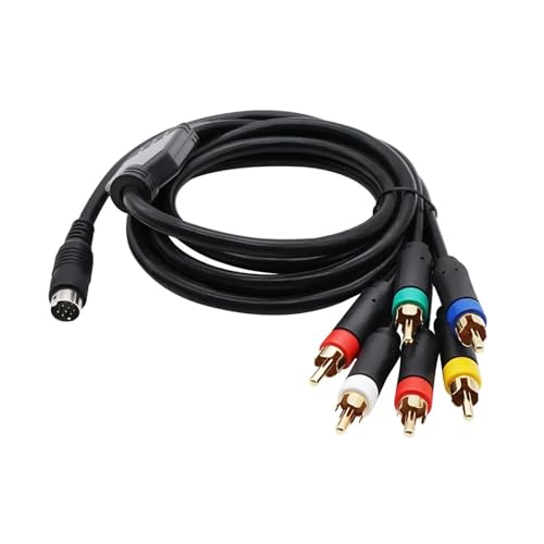 PITINGN 1.8M RGB/RGBS Cable 9pin Connector Video Consoles for Mega Drive 2 MD2 Game Console for CRT M>oni>tor(NO BNC)