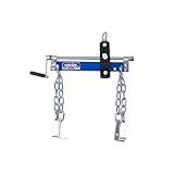 K Tool International XD62115 Automotive Engine Crane Sling for Garages, Repair Shops, and DIY, 1,500 lbs. Capacity, Hand Crank, Bearing Mounted Drive Screw, (4) Mounting Chains/Brackets