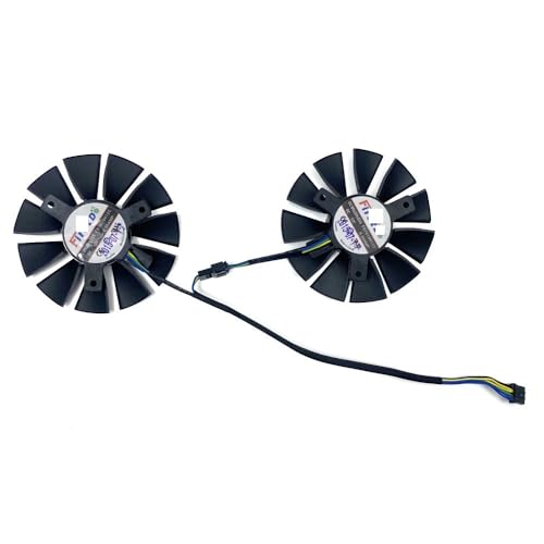 Graphics Card Cooling Fan 75MM FD7010H12S DC12V 0.35A 4Pin T128010SH Compatible with GTX960 GTX950 GTX 750Ti R9 370 Video Card Fan(FD7010H12S)