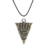 pendantmen pendantnecklaces for womenGames The Elder Scrolls Skyrim Dragon Necklace Dinosaur Vintage Triangle Morrowind Amulet Charm Pendant Necklace for Men Women (Color : Luminous)