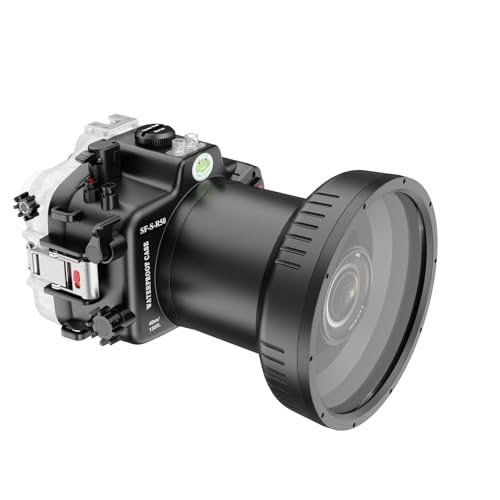 Sea Frogs Underwater Camera Housing Kit for Canon EOS R50, 130FT/40M Waterproof Case Diving Shell Compatible with Canon EOS 50 (EOS R50 (100mm f2.8))