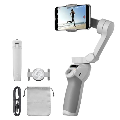 DJI Osmo Mobile SE, 3-Axis Phone Gimbal, Portable and Foldable, Gimbal Stabilizer for iphone, Andriod, ShotGuides, ActiveTrack 6.0, Vlogging Stabilizer for Youtube, TikTok, Travel