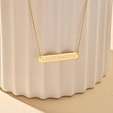 EVE'S ADDICTION Roman Numeral Necklace - Custom Engraved Gold Roman Numeral Date Necklace - Personalized Women's Necklace - Graduation Gift - Gifts for Mom