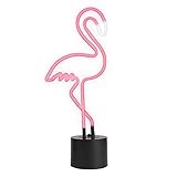 Amped & Co - Flamingo Neon Desk Light, 17" x 6.7" - Flamingo Party Decorations, Pink Neon Signs Decorations - Flamingo lamp, Pink LED sign, Flamingo light