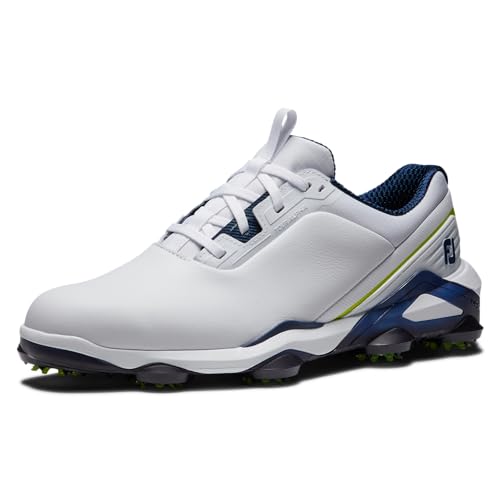 FootJoy Men's Tour Alpha Previous Season Style Golf Shoe, White/Navy/Lime, 10.5